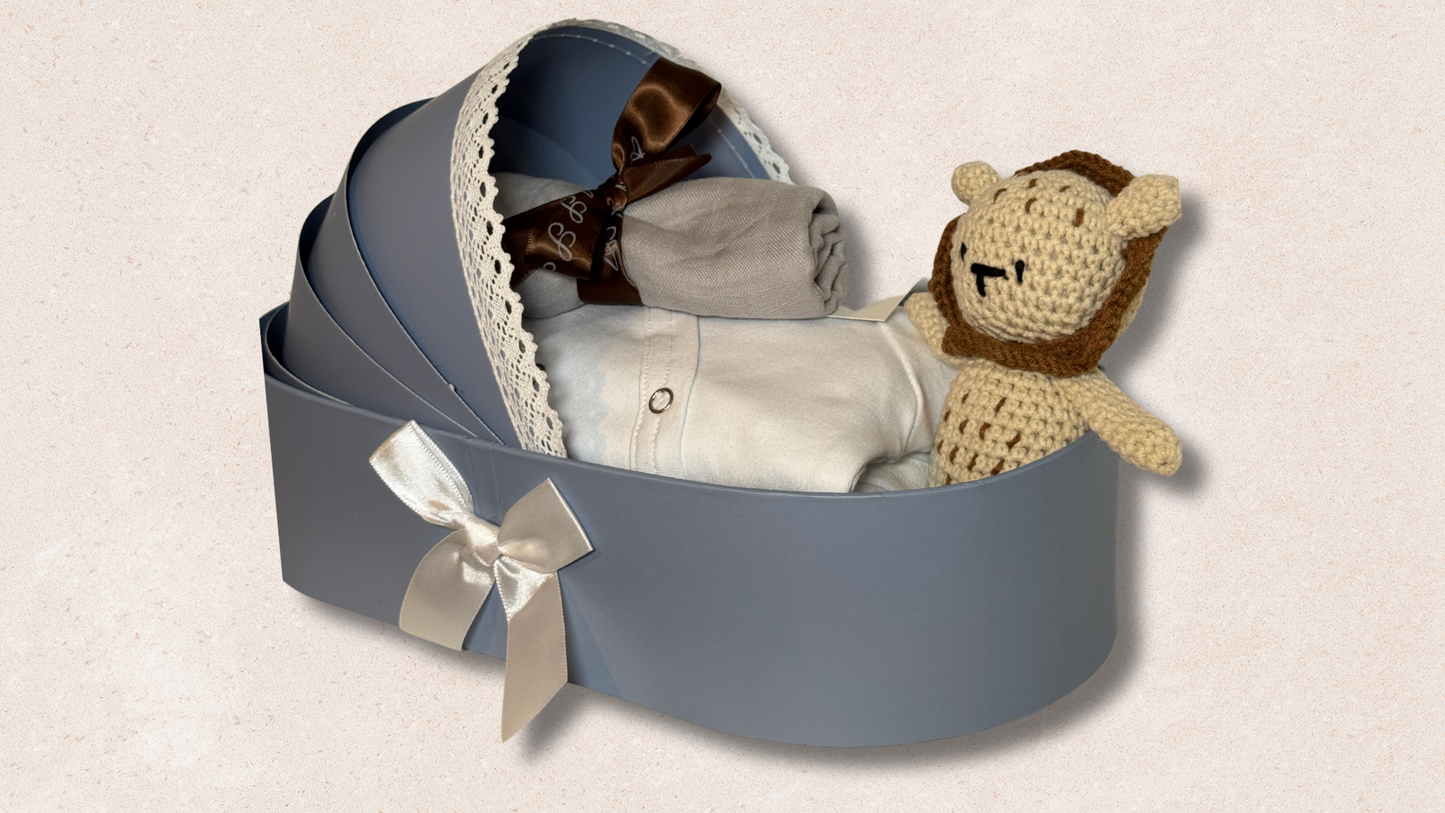 Panier cadeau pour nouveau-né garçon