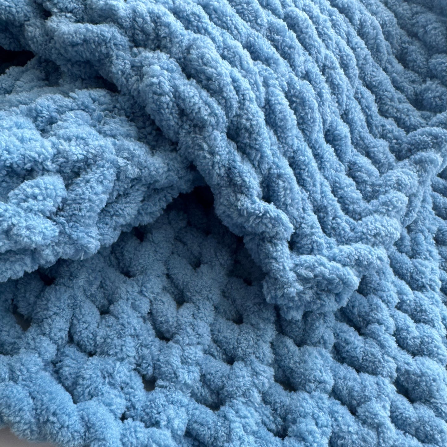 Handmade Crochet Blanket Blue