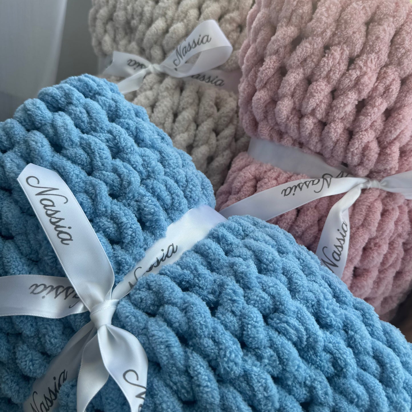 Handmade Crochet Blanket Pink