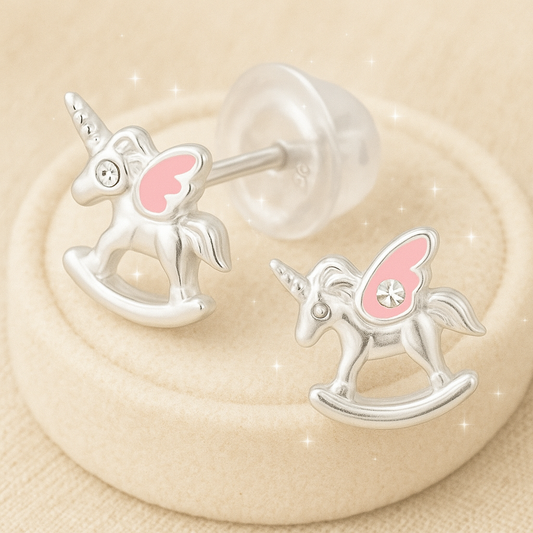 Children's Unicorn Earrings made of 925 Sterling Silver