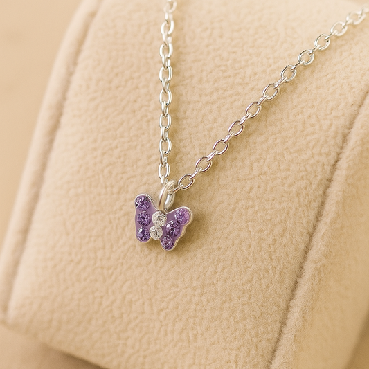 Children's Butterfly Necklace made of 925 Sterling Silver