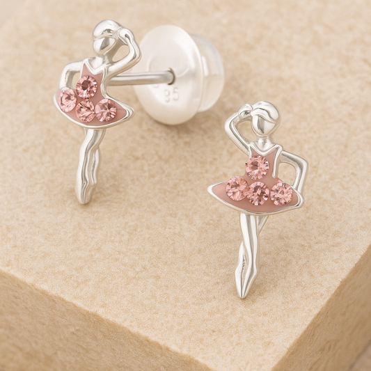 Kinder-Ohrringe Ballerina aus 925er Argent