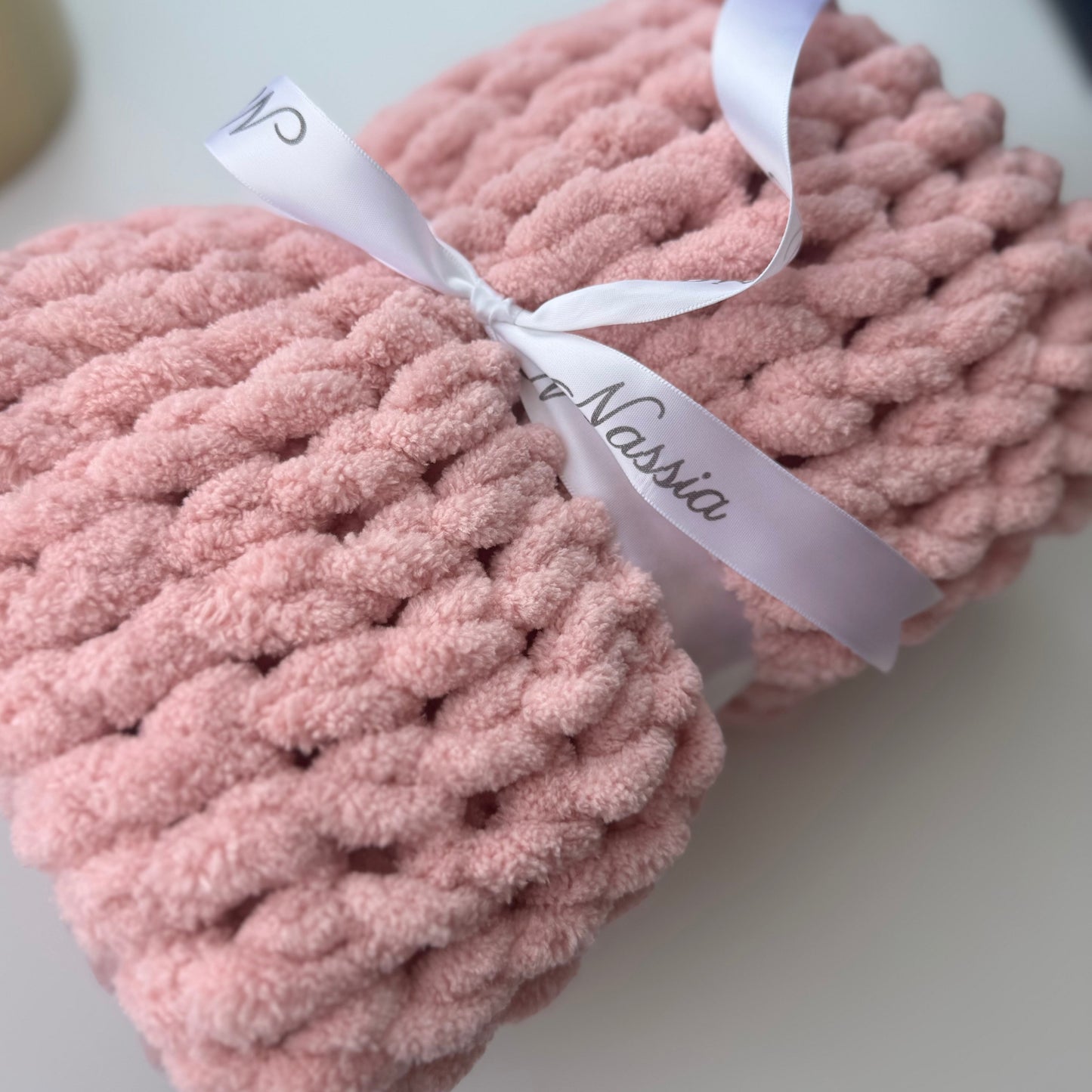Handmade Crochet Blanket Pink