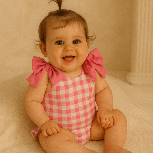 Pink Wave Baby Swimsuit