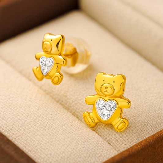Kinder-Ohrringe Teddy aus 925er Argent