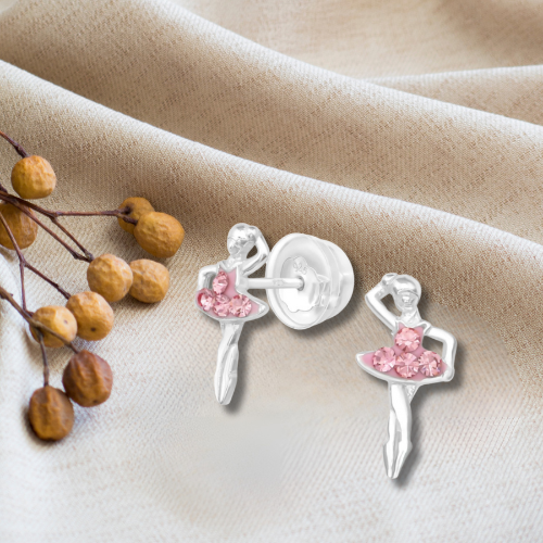 Kinder-Ohrringe Ballerina aus 925er Silber