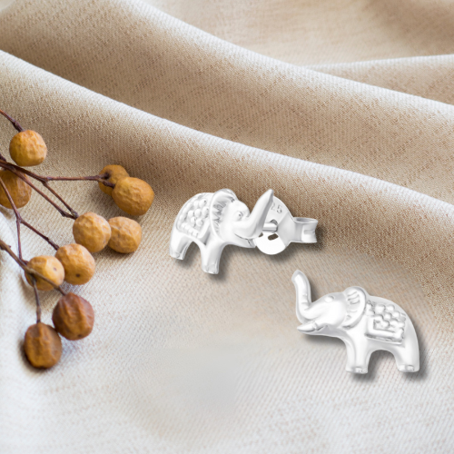 Kinder-Ohrringe Elefant aus 925er Silber